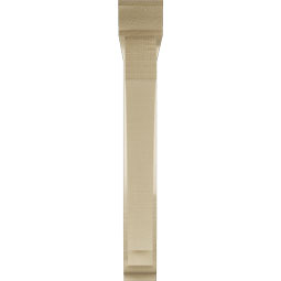 Ekena Millwork - BKTUR0352X26X26IMP01RCPR - Timberthane Faux Wood Imperial Style Bracket w/ Offset Brace, Traditional Ends, 3 1/2"W x 26"D x 26"H, Primed Tan