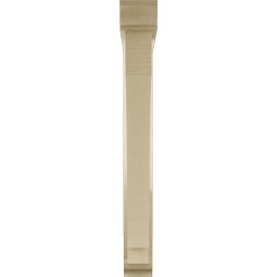 Ekena Millwork - BKTUR0352X26X30IMP01RCPR - Timberthane Faux Wood Imperial Style Bracket w/ Offset Brace, Traditional Ends, 3 1/2"W x 26"D x 30"H, Primed Tan