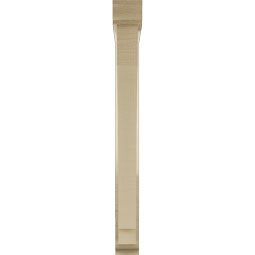 Ekena Millwork - BKTUR0352X26X34IMP01RCPR - Timberthane Faux Wood Imperial Style Bracket w/ Offset Brace, Traditional Ends, 3 1/2"W x 26"D x 34"H, Primed Tan