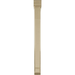 Ekena Millwork - BKTUR0352X26X38IMP01RCPR - Timberthane Faux Wood Imperial Style Bracket w/ Offset Brace, Traditional Ends, 3 1/2"W x 26"D x 38"H, Primed Tan