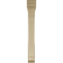 Ekena Millwork - BKTUR0352X28X28IMP01RCPR - Timberthane Faux Wood Imperial Style Bracket w/ Offset Brace, Traditional Ends, 3 1/2"W x 28"D x 28"H, Primed Tan