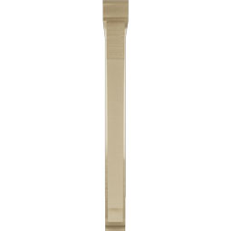Ekena Millwork - BKTUR0352X28X36IMP01RCPR - Timberthane Faux Wood Imperial Style Bracket w/ Offset Brace, Traditional Ends, 3 1/2"W x 28"D x 36"H, Primed Tan