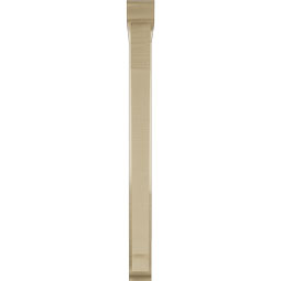 Ekena Millwork - BKTUR0352X28X40IMP01RCPR - Timberthane Faux Wood Imperial Style Bracket w/ Offset Brace, Traditional Ends, 3 1/2"W x 28"D x 40"H, Primed Tan