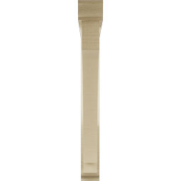 Ekena Millwork - BKTUR0352X30X30IMP01RCPR - Timberthane Faux Wood Imperial Style Bracket w/ Offset Brace, Traditional Ends, 3 1/2"W x 30"D x 30"H, Primed Tan