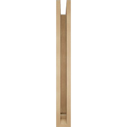 Ekena Millwork - BKTUR0352X30X30IMP01RCPR - Timberthane Faux Wood Imperial Style Bracket w/ Offset Brace, Traditional Ends, 3 1/2"W x 30"D x 30"H, Primed Tan