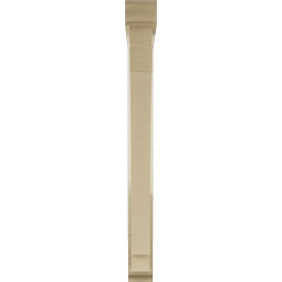 Ekena Millwork - BKTUR0352X30X36IMP01RCPR - Timberthane Faux Wood Imperial Style Bracket w/ Offset Brace, Traditional Ends, 3 1/2"W x 30"D x 36"H, Primed Tan