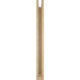 Ekena Millwork - BKTUR0352X30X38IMP01RCPR - Timberthane Faux Wood Imperial Style Bracket w/ Offset Brace, Traditional Ends, 3 1/2"W x 30"D x 38"H, Primed Tan