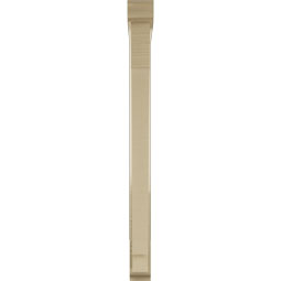 Ekena Millwork - BKTUR0352X30X42IMP01RCPR - Timberthane Faux Wood Imperial Style Bracket w/ Offset Brace, Traditional Ends, 3 1/2"W x 30"D x 42"H, Primed Tan