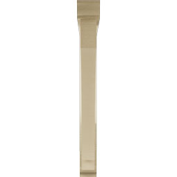 Ekena Millwork - BKTUR0352X32X32IMP01RCPR - Timberthane Faux Wood Imperial Style Bracket w/ Offset Brace, Traditional Ends, 3 1/2"W x 32"D x 32"H, Primed Tan
