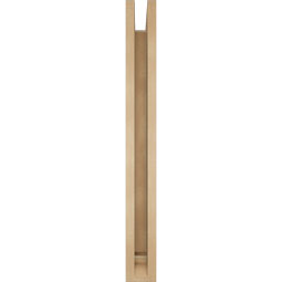 Ekena Millwork - BKTUR0352X32X32IMP01RCPR - Timberthane Faux Wood Imperial Style Bracket w/ Offset Brace, Traditional Ends, 3 1/2"W x 32"D x 32"H, Primed Tan