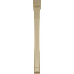 Ekena Millwork - BKTUR0352X32X38IMP01RCPR - Timberthane Faux Wood Imperial Style Bracket w/ Offset Brace, Traditional Ends, 3 1/2"W x 32"D x 38"H, Primed Tan