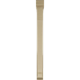 Ekena Millwork - BKTUR0352X32X40IMP01RCPR - Timberthane Faux Wood Imperial Style Bracket w/ Offset Brace, Traditional Ends, 3 1/2"W x 32"D x 40"H, Primed Tan