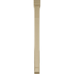 Ekena Millwork - BKTUR0352X32X44IMP01RCPR - Timberthane Faux Wood Imperial Style Bracket w/ Offset Brace, Traditional Ends, 3 1/2"W x 32"D x 44"H, Primed Tan