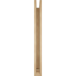 Ekena Millwork - BKTUR0352X34X34IMP01RCPR - Timberthane Faux Wood Imperial Style Bracket w/ Offset Brace, Traditional Ends, 3 1/2"W x 34"D x 34"H, Primed Tan