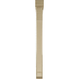 Ekena Millwork - BKTUR0352X34X38IMP01RCPR - Timberthane Faux Wood Imperial Style Bracket w/ Offset Brace, Traditional Ends, 3 1/2"W x 34"D x 38"H, Primed Tan