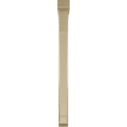 Ekena Millwork - BKTUR0352X34X42IMP01RCPR - Timberthane Faux Wood Imperial Style Bracket w/ Offset Brace, Traditional Ends, 3 1/2"W x 34"D x 42"H, Primed Tan