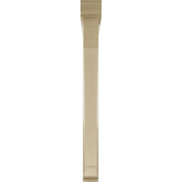 Ekena Millwork - BKTUR0352X36X36IMP01RCPR - Timberthane Faux Wood Imperial Style Bracket w/ Offset Brace, Traditional Ends, 3 1/2"W x 36"D x 36"H, Primed Tan
