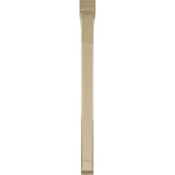 Ekena Millwork - BKTUR0352X36X44IMP01RCPR - Timberthane Faux Wood Imperial Style Bracket w/ Offset Brace, Traditional Ends, 3 1/2"W x 36"D x 44"H, Primed Tan