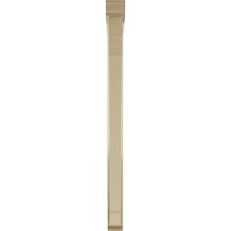 Ekena Millwork - BKTUR0352X36X48IMP01RCPR - Timberthane Faux Wood Imperial Style Bracket w/ Offset Brace, Traditional Ends, 3 1/2"W x 36"D x 48"H, Primed Tan