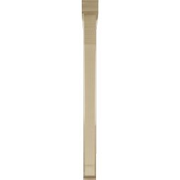Ekena Millwork - BKTUR0352X38X44IMP01RCPR - Timberthane Faux Wood Imperial Style Bracket w/ Offset Brace, Traditional Ends, 3 1/2"W x 38"D x 44"H, Primed Tan