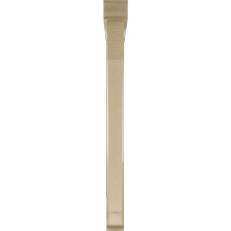 Ekena Millwork - BKTUR0352X40X40IMP01RCPR - Timberthane Faux Wood Imperial Style Bracket w/ Offset Brace, Traditional Ends, 3 1/2"W x 40"D x 40"H, Primed Tan