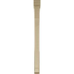 Ekena Millwork - BKTUR0352X40X44IMP01RCPR - Timberthane Faux Wood Imperial Style Bracket w/ Offset Brace, Traditional Ends, 3 1/2"W x 40"D x 44"H, Primed Tan