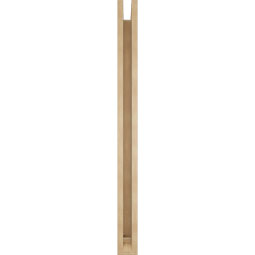 Ekena Millwork - BKTUR0352X40X44IMP01RCPR - Timberthane Faux Wood Imperial Style Bracket w/ Offset Brace, Traditional Ends, 3 1/2"W x 40"D x 44"H, Primed Tan
