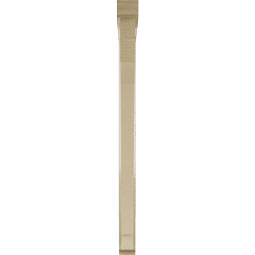 Ekena Millwork - BKTUR0352X42X48IMP01RCPR - Timberthane Faux Wood Imperial Style Bracket w/ Offset Brace, Traditional Ends, 3 1/2"W x 42"D x 48"H, Primed Tan