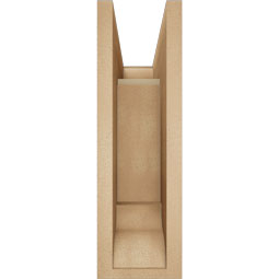 Ekena Millwork - BKTUR0554X14X18IMP01RCPR - Timberthane Faux Wood Imperial Style Bracket w/ Offset Brace, Traditional Ends, 5 1/2"W x 14"D x 18"H, Primed Tan
