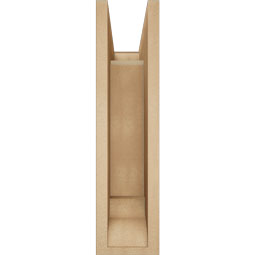Ekena Millwork - BKTUR0554X14X22IMP01RCPR - Timberthane Faux Wood Imperial Style Bracket w/ Offset Brace, Traditional Ends, 5 1/2"W x 14"D x 22"H, Primed Tan