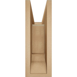 Ekena Millwork - BKTUR0554X16X16IMP01RCPR - Timberthane Faux Wood Imperial Style Bracket w/ Offset Brace, Traditional Ends, 5 1/2"W x 16"D x 16"H, Primed Tan