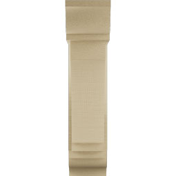 Ekena Millwork - BKTUR0554X16X24IMP01RCPR - Timberthane Faux Wood Imperial Style Bracket w/ Offset Brace, Traditional Ends, 5 1/2"W x 16"D x 24"H, Primed Tan