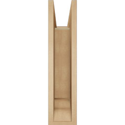 Ekena Millwork - BKTUR0554X16X24IMP01RCPR - Timberthane Faux Wood Imperial Style Bracket w/ Offset Brace, Traditional Ends, 5 1/2"W x 16"D x 24"H, Primed Tan