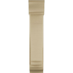 Ekena Millwork - BKTUR0554X16X28IMP01RCPR - Timberthane Faux Wood Imperial Style Bracket w/ Offset Brace, Traditional Ends, 5 1/2"W x 16"D x 28"H, Primed Tan