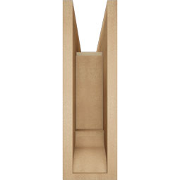 Ekena Millwork - BKTUR0554X18X18IMP01RCPR - Timberthane Faux Wood Imperial Style Bracket w/ Offset Brace, Traditional Ends, 5 1/2"W x 18"D x 18"H, Primed Tan