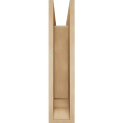 Ekena Millwork - BKTUR0554X18X26IMP01RCPR - Timberthane Faux Wood Imperial Style Bracket w/ Offset Brace, Traditional Ends, 5 1/2"W x 18"D x 26"H, Primed Tan