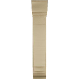 Ekena Millwork - BKTUR0554X18X30IMP01RCPR - Timberthane Faux Wood Imperial Style Bracket w/ Offset Brace, Traditional Ends, 5 1/2"W x 18"D x 30"H, Primed Tan