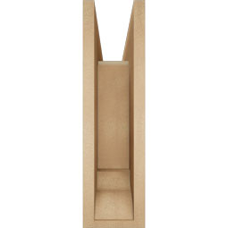 Ekena Millwork - BKTUR0554X20X20IMP01RCPR - Timberthane Faux Wood Imperial Style Bracket w/ Offset Brace, Traditional Ends, 5 1/2"W x 20"D x 20"H, Primed Tan