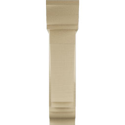 Ekena Millwork - BKTUR0554X20X24IMP01RCPR - Timberthane Faux Wood Imperial Style Bracket w/ Offset Brace, Traditional Ends, 5 1/2"W x 20"D x 24"H, Primed Tan