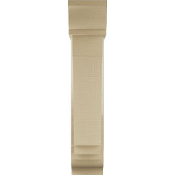 Ekena Millwork - BKTUR0554X20X28IMP01RCPR - Timberthane Faux Wood Imperial Style Bracket w/ Offset Brace, Traditional Ends, 5 1/2"W x 20"D x 28"H, Primed Tan