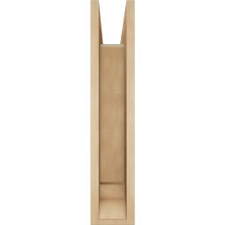 Ekena Millwork - BKTUR0554X20X28IMP01RCPR - Timberthane Faux Wood Imperial Style Bracket w/ Offset Brace, Traditional Ends, 5 1/2"W x 20"D x 28"H, Primed Tan