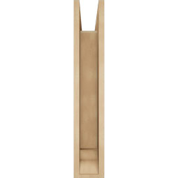 Ekena Millwork - BKTUR0554X20X32IMP01RCPR - Timberthane Faux Wood Imperial Style Bracket w/ Offset Brace, Traditional Ends, 5 1/2"W x 20"D x 32"H, Primed Tan