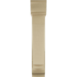 Ekena Millwork - BKTUR0554X22X30IMP01RCPR - Timberthane Faux Wood Imperial Style Bracket w/ Offset Brace, Traditional Ends, 5 1/2"W x 22"D x 30"H, Primed Tan