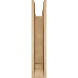 Ekena Millwork - BKTUR0554X24X28IMP01RCPR - Timberthane Faux Wood Imperial Style Bracket w/ Offset Brace, Traditional Ends, 5 1/2"W x 24"D x 28"H, Primed Tan