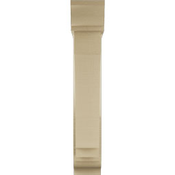Ekena Millwork - BKTUR0554X24X32IMP01RCPR - Timberthane Faux Wood Imperial Style Bracket w/ Offset Brace, Traditional Ends, 5 1/2"W x 24"D x 32"H, Primed Tan