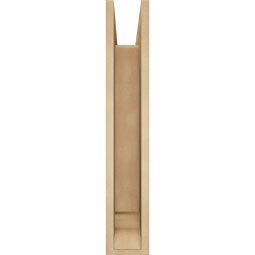 Ekena Millwork - BKTUR0554X24X32IMP01RCPR - Timberthane Faux Wood Imperial Style Bracket w/ Offset Brace, Traditional Ends, 5 1/2"W x 24"D x 32"H, Primed Tan