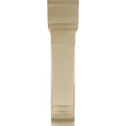 Ekena Millwork - BKTUR0554X26X26IMP01RCPR - Timberthane Faux Wood Imperial Style Bracket w/ Offset Brace, Traditional Ends, 5 1/2"W x 26"D x 26"H, Primed Tan