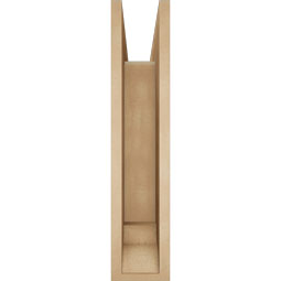 Ekena Millwork - BKTUR0554X26X26IMP01RCPR - Timberthane Faux Wood Imperial Style Bracket w/ Offset Brace, Traditional Ends, 5 1/2"W x 26"D x 26"H, Primed Tan