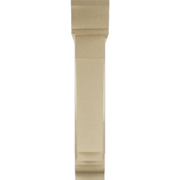 Ekena Millwork - BKTUR0554X26X30IMP01RCPR - Timberthane Faux Wood Imperial Style Bracket w/ Offset Brace, Traditional Ends, 5 1/2"W x 26"D x 30"H, Primed Tan