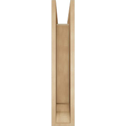 Ekena Millwork - BKTUR0554X26X30IMP01RCPR - Timberthane Faux Wood Imperial Style Bracket w/ Offset Brace, Traditional Ends, 5 1/2"W x 26"D x 30"H, Primed Tan